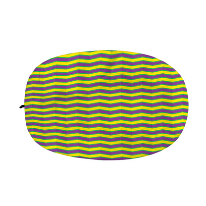 Mardi Gras Fat Tuesday Zigzag Print Car Side Mirror Covers