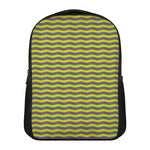 Mardi Gras Fat Tuesday Zigzag Print Casual Backpack