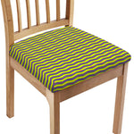 Mardi Gras Fat Tuesday Zigzag Print Chair Cushion Cover