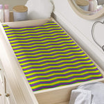 Mardi Gras Fat Tuesday Zigzag Print Changing Pad Cover