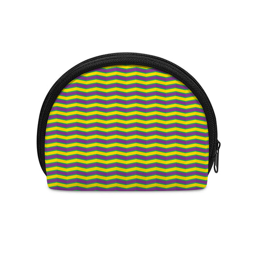 Mardi Gras Fat Tuesday Zigzag Print Coin Purse