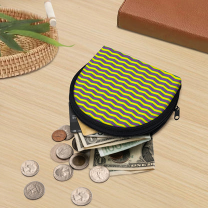 Mardi Gras Fat Tuesday Zigzag Print Coin Purse