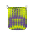 Mardi Gras Fat Tuesday Zigzag Print Collapsible Laundry Basket