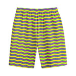 Mardi Gras Fat Tuesday Zigzag Print Cotton Shorts
