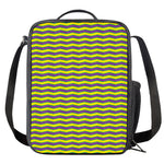 Mardi Gras Fat Tuesday Zigzag Print Crossbody Lunch Bag