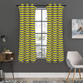 Mardi Gras Fat Tuesday Zigzag Print Grommet Curtain Panels