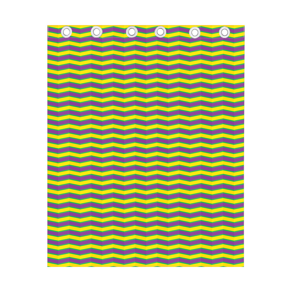 Mardi Gras Fat Tuesday Zigzag Print Curtain