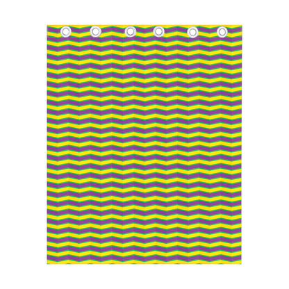 Mardi Gras Fat Tuesday Zigzag Print Curtain