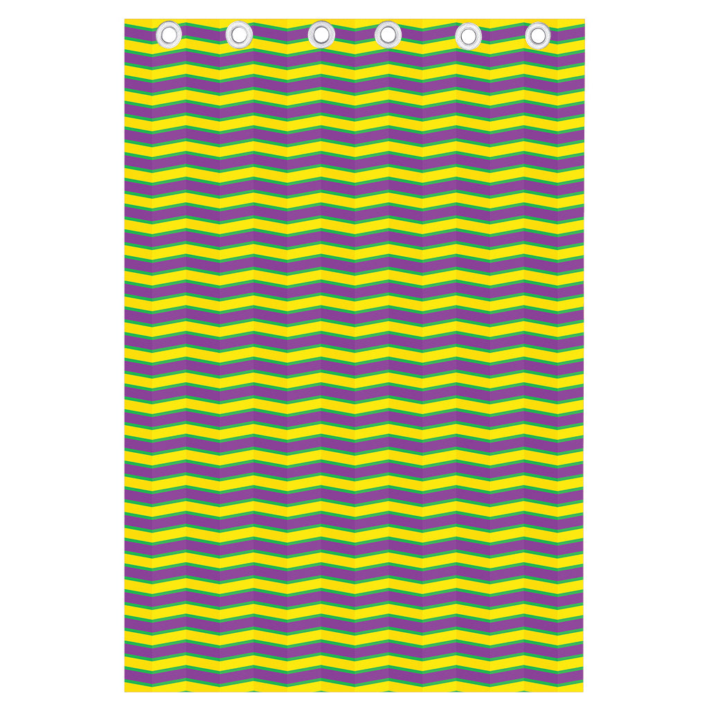 Mardi Gras Fat Tuesday Zigzag Print Curtain