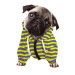 Mardi Gras Fat Tuesday Zigzag Print Dog Zip Up Hoodie