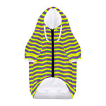Mardi Gras Fat Tuesday Zigzag Print Dog Zip Up Hoodie