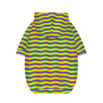 Mardi Gras Fat Tuesday Zigzag Print Dog Zip Up Hoodie