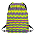 Mardi Gras Fat Tuesday Zigzag Print Drawstring Backpack