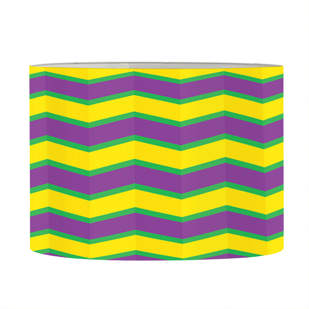 Mardi Gras Fat Tuesday Zigzag Print Drum Lamp Shade