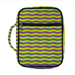 Mardi Gras Fat Tuesday Zigzag Print Front Pocket Bible Bag
