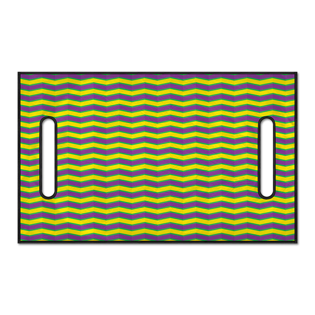 Mardi Gras Fat Tuesday Zigzag Print Golf Cart Seat Cover