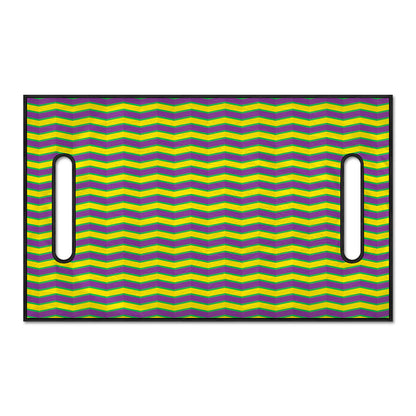 Mardi Gras Fat Tuesday Zigzag Print Golf Cart Seat Cover
