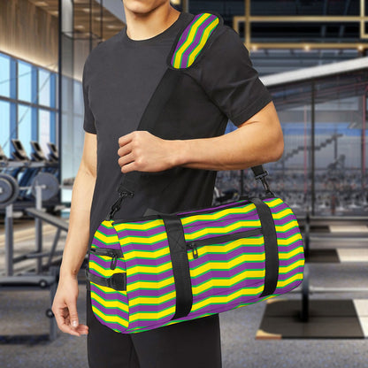 Mardi Gras Fat Tuesday Zigzag Print Gym Bag