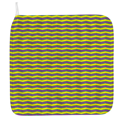 Mardi Gras Fat Tuesday Zigzag Print Hand Towel