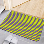 Mardi Gras Fat Tuesday Zigzag Print Indoor Door Mat