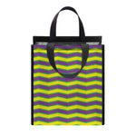 Mardi Gras Fat Tuesday Zigzag Print Insulated Lunch Tote