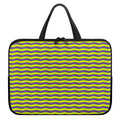 Mardi Gras Fat Tuesday Zigzag Print Laptop Sleeve With Handle