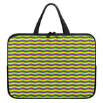 Mardi Gras Fat Tuesday Zigzag Print Laptop Sleeve With Handle