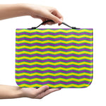 Mardi Gras Fat Tuesday Zigzag Print Leather Bible Cover