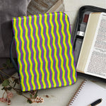 Mardi Gras Fat Tuesday Zigzag Print Leather Bible Cover