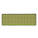 Mardi Gras Fat Tuesday Zigzag Print Long Kitchen Mat
