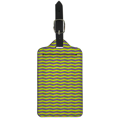 Mardi Gras Fat Tuesday Zigzag Print Luggage Tag