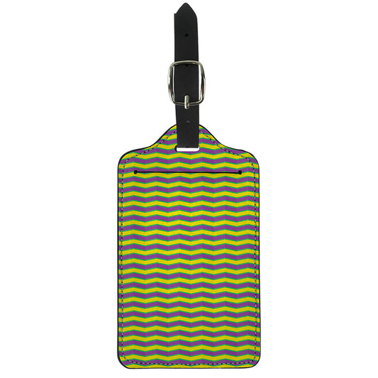 Mardi Gras Fat Tuesday Zigzag Print Luggage Tag