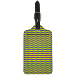 Mardi Gras Fat Tuesday Zigzag Print Luggage Tag