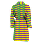 Mardi Gras Fat Tuesday Zigzag Print Men's Bathrobe