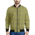 Mardi Gras Fat Tuesday Zigzag Print Men's Bomber Jacket