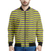 Mardi Gras Fat Tuesday Zigzag Print Men's Bomber Jacket