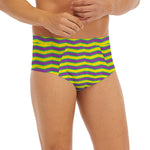 Mardi Gras Fat Tuesday Zigzag Print Men's Briefs