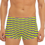 Mardi Gras Fat Tuesday Zigzag Print Men's Short Boxer Briefs