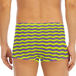 Mardi Gras Fat Tuesday Zigzag Print Men's Short Boxer Briefs