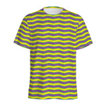 Mardi Gras Fat Tuesday Zigzag Print Men's Sports T-Shirt