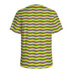 Mardi Gras Fat Tuesday Zigzag Print Men's Sports T-Shirt