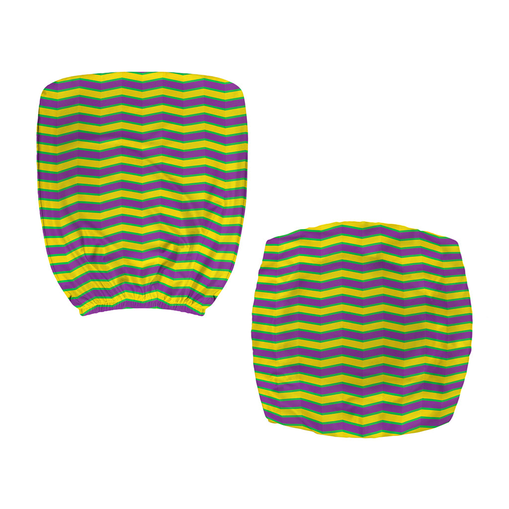Mardi Gras Fat Tuesday Zigzag Print Office Chair Cover