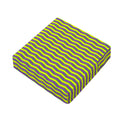 Mardi Gras Fat Tuesday Zigzag Print Outdoor Seat Cushion Cover