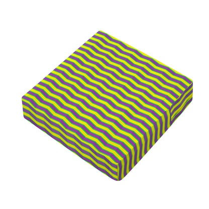 Mardi Gras Fat Tuesday Zigzag Print Outdoor Seat Cushion Cover