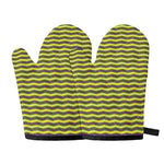 Mardi Gras Fat Tuesday Zigzag Print Oven Mitts