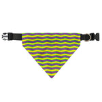 Mardi Gras Fat Tuesday Zigzag Print Over The Collar Dog Bandana