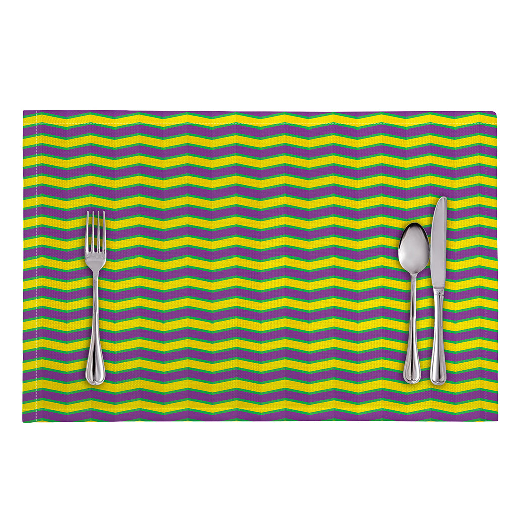 Mardi Gras Fat Tuesday Zigzag Print Placemat