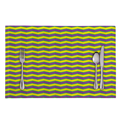 Mardi Gras Fat Tuesday Zigzag Print Placemat