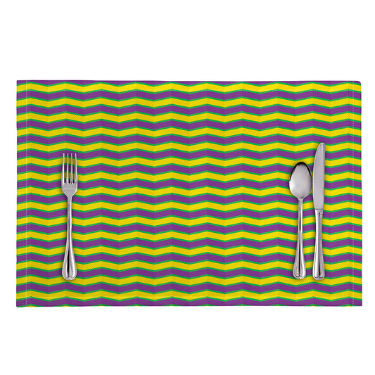 Mardi Gras Fat Tuesday Zigzag Print Placemat