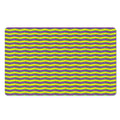 Mardi Gras Fat Tuesday Zigzag Print Polyester Doormat
